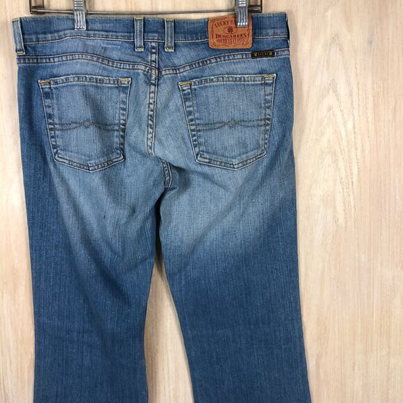 Lucky Brand Vintage Low Rise Sundown Flare Leg Y2K Dungarees Denim Jeans 10/30 - Picture 11 of 13